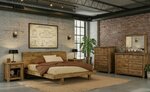 Autumn Minimalist 4-Piece Bedroom Furniture Set with Live Edge