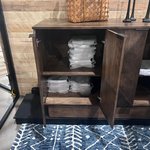 Spacious storage cabinet in Amish sideboard