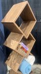 geometric diamond bookcase