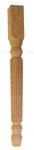 Unfinished 28 1/2" Reeded Dining Table Leg