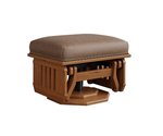 Amish Mission Upholstered Top Ottoman with Slat Sides - Quick Ship