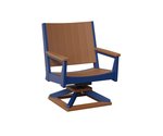 Blue and Brown Berlin Gardens Mayhew Poly Chat Swivel Rocker