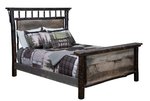 Amish Handcrafted Thomas Rustic Maple and Hickory Twig Log Bed Frame  Shown in R/C Maplewood & Hickory with Bel Air Stain