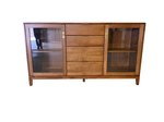 Outlet: Solid Brown Maple Wood 72" Modern Sideboard In-Stock