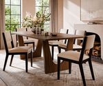 Solid wood dining chairs with upholstery