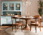 maple pedestal dining table set