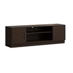 Amish 73 Wide South Run Media Console shown in Red Oak with Briar Stain