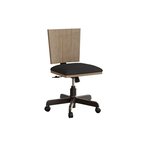 Amish Clifton Office Chair shown in Wormy Maple with Bel Air Stain and Black Fabric