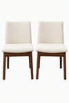 Amish Walnut Upholstered Dining Chair Set of 2 In-Stock