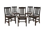 Outlet Amish Made Maple Wood Mission Dining Chair Set In-Stock (Set of 5)