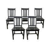 Outlet Amish Made Maple Wood Mission Dining Chair Set In-Stock (Set of 5)