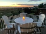 Amish-made 42 inch round poly outdoor pub table