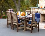 Amish Leisure Lawns Poly Lumber 43 x 72 Rectangular Outdoor Dining Table