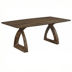 Amish Modern Dining Table with Sculptural Arched Base