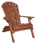 Amish Cedar Wood Adirondack Folding Chair with Lumbar Support