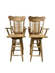 Outlet: Churchill Pressback Turned Leg Swivel Barstool In-Stock (Set of 4)