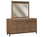 Harlow Modern 6-Drawer Dresser with Optional Mirror