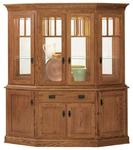 Mission Canted Buffet with Hutch by Keystone Collection