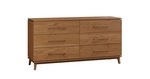 Aria Modern 6-Drawer Dresser with Optional Mirror