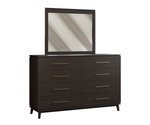 Amish 72 Wide Aria 8-Drawer Dresser with Optional Mirror shown in Sap Cherry with Coco Stain