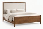Amish Flynn Modern Bed with Optional Upholstered Headboard