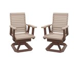 Outlet Amish Made Poly Outdoor Swivel Rocking Chair Set of 2 In-Stock