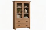 Amish Alpine Solid Wood Contemporary Bookcase with Doors and Drawers - Choose Height