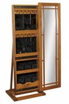 Amish 26 1/2 Wide Mission Full Length Mirror with Jewelry Storage