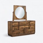 Amish Java 8-Drawer Dresser with Optional Mirror