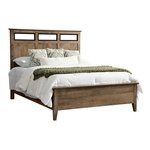 Amish Owin Panel Bed with Black Inserts