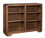 Amish Charleigh 48 Width Bookcase shown in Brown Maple with Lite Cocoa Stain