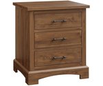 Amish Crestview 3-Drawer Nightstand