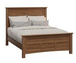 Amish Crestview Panel Bed shown in Brown Maple with Coco Light Stain