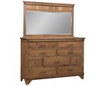 Amish Cambridge 9-Drawer Tall Dresser with Optional Mirror