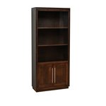 Amish Modern Library Bookshelf with Double Doors