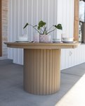 Amish Mid-Century Round Poly Table