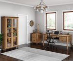 Amish Kayenta 3-Piece Office Set includes Desk, Bookcase & File Cabinet shown in Sap Cherry with American Antique Stain