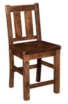 Dutton Rough Sawn Wormy Maple Wood Counter and Bar Stool - Quick Ship