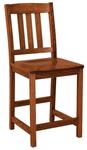 Amish Brown Maple Wood Tampa Mission Counter and Bar Stool - Quick Ship