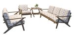 Marilyn Mid-Century Modern Outdoor Poly 4-Piece Set