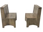 Outlet: Amish Made Maple Wood Storage Bench Set of 2 In Stock