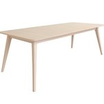 Handcrafted Cabot Mid-Century Modern Rectangular Leg Dining Table