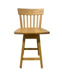 Amish Outlet: Solid Wood Low Back Swivel Counter Stool In-Stock