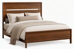 Amish Cabot Contemporary Platform Bed – Open Slat Headboard