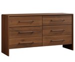 Amish Cabot Contemporary 6-Drawer Dresser with Optional Mirror