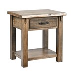 Amish Gastonia 1-Drawer Nightstand with Open Shelf