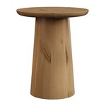 Amish Handcrafted Kai Modern Small Bistro Table - 26 Round shown in Rustic White Oak with Natural Stain
