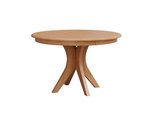 Amish Reveal Single Pedestal Dining Table shown in Brown Maple with Medium Walnut Stain