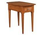 Amish 16 or 23 1/4 Wide Milan Mid Century End Table with 1 Drawer shown in Rustic Cherry with Seely Stain