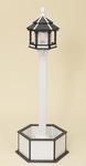 Amish Made Poly Lumber Small Hexagon Bird Feeder with Planter and Post